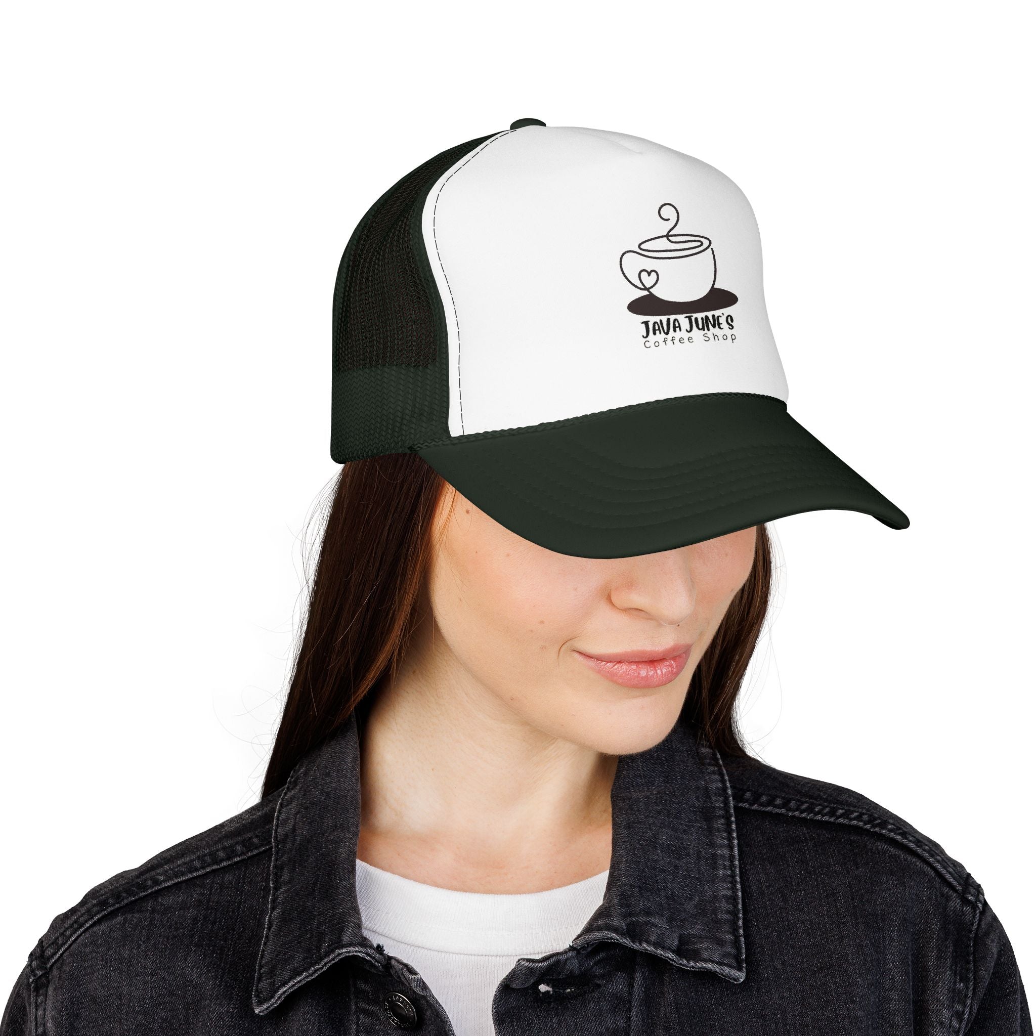Coffee Shop Trucker Hat – Java June’s Logo Foam Cap