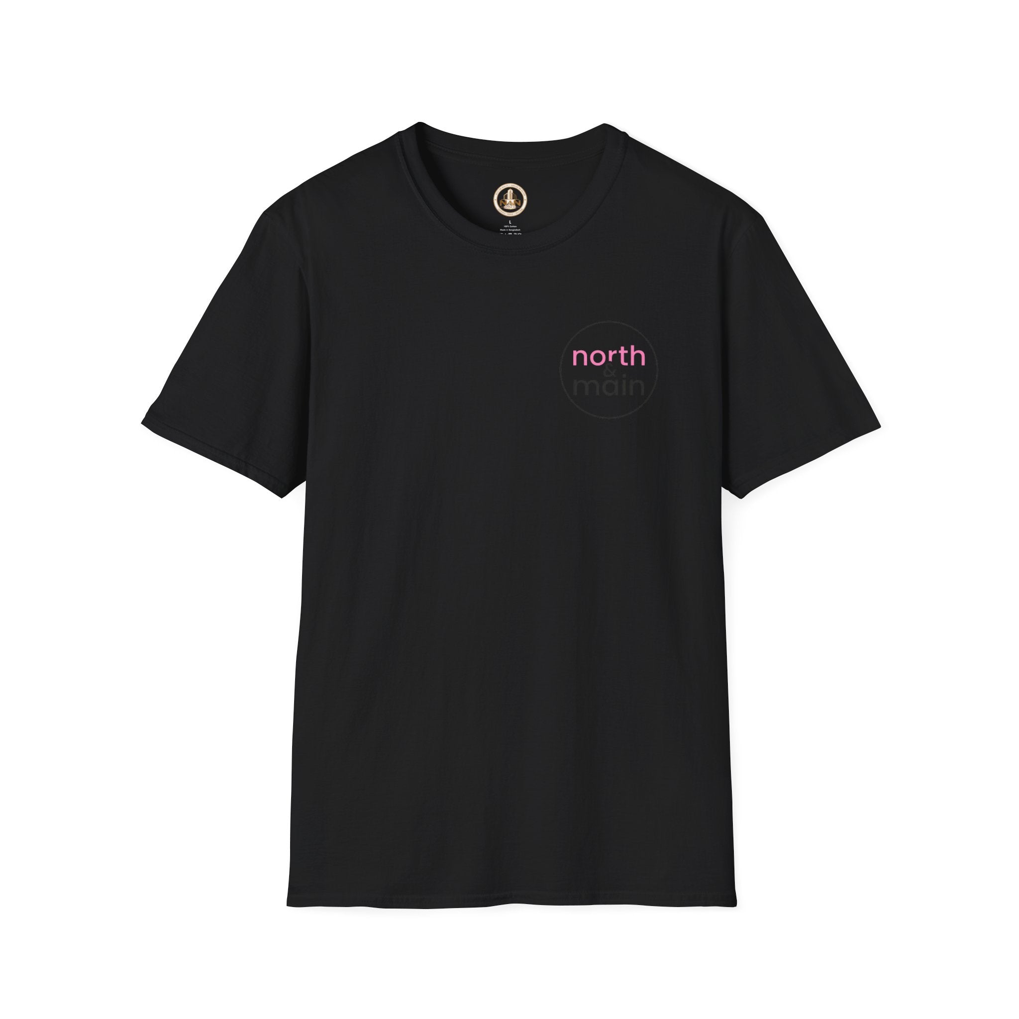 North & Main Logo T-Shirt — Minimal Chest Print Casual Tee