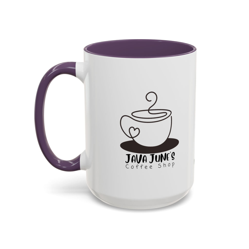 Java June’s Coffee Shop Accent Mug — 11/15oz Ceramic Coffee Cup