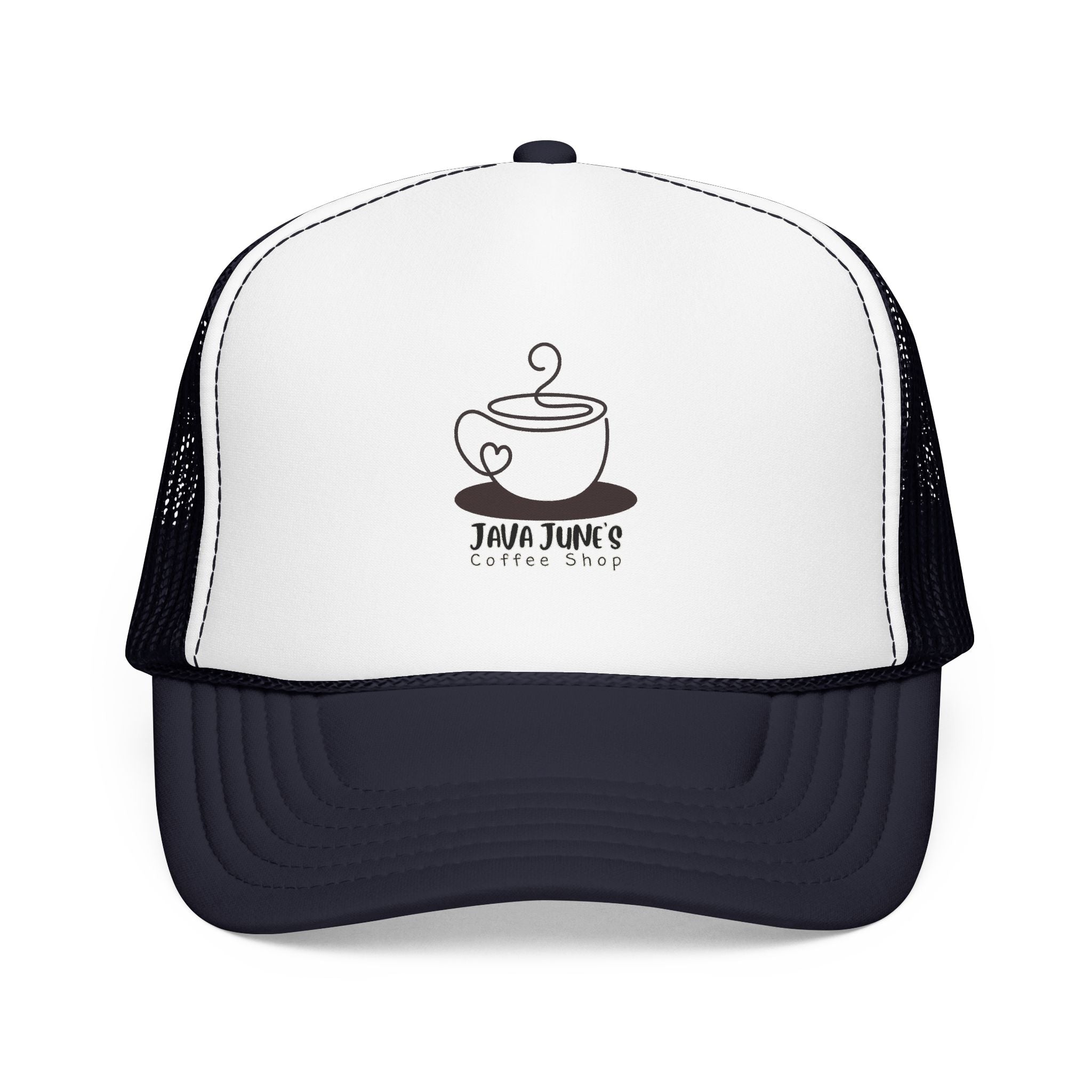 Coffee Shop Trucker Hat – Java June’s Logo Foam Cap