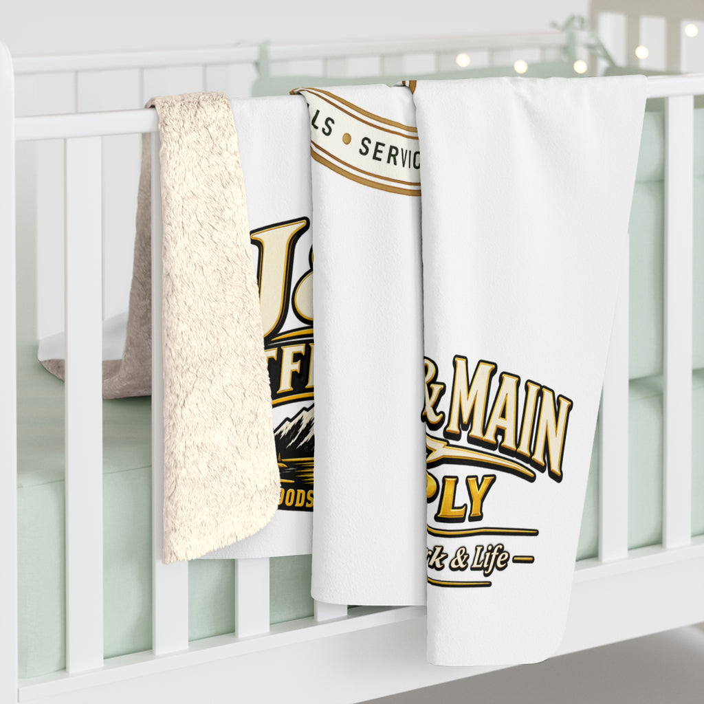 Sherpa Fleece Blanket — NAN BIM Design Logo Plush Throw for Construction Professionals