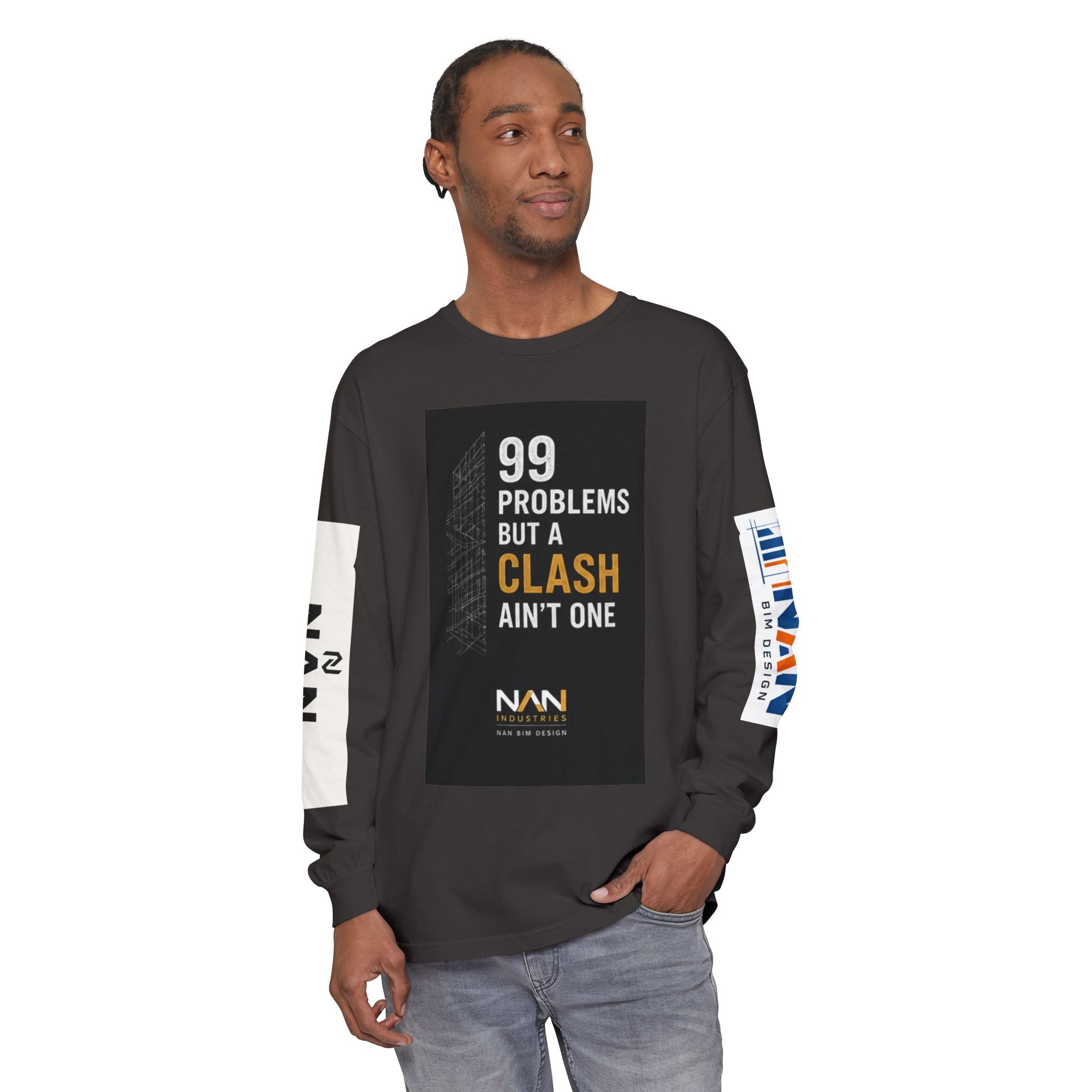 99 Problems But A Clash Ain’t One Long Sleeve Tee — NAN BIM Design Logo Shirt