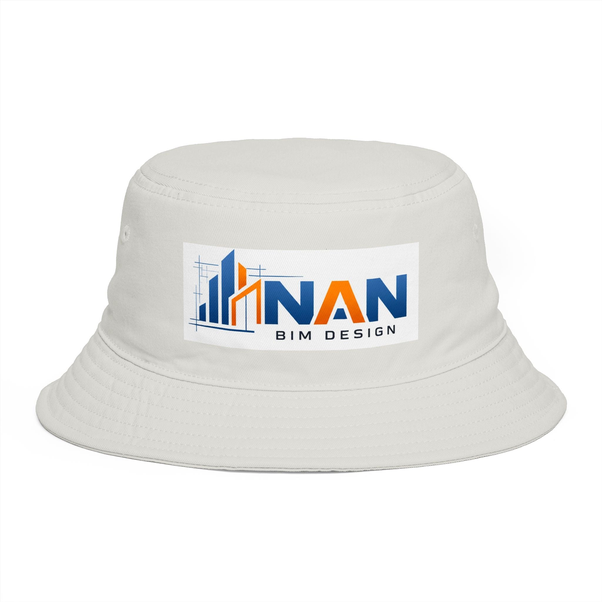 Bucket Hat — NAN BIM Design Logo Embroidered Brown Bucket Hat