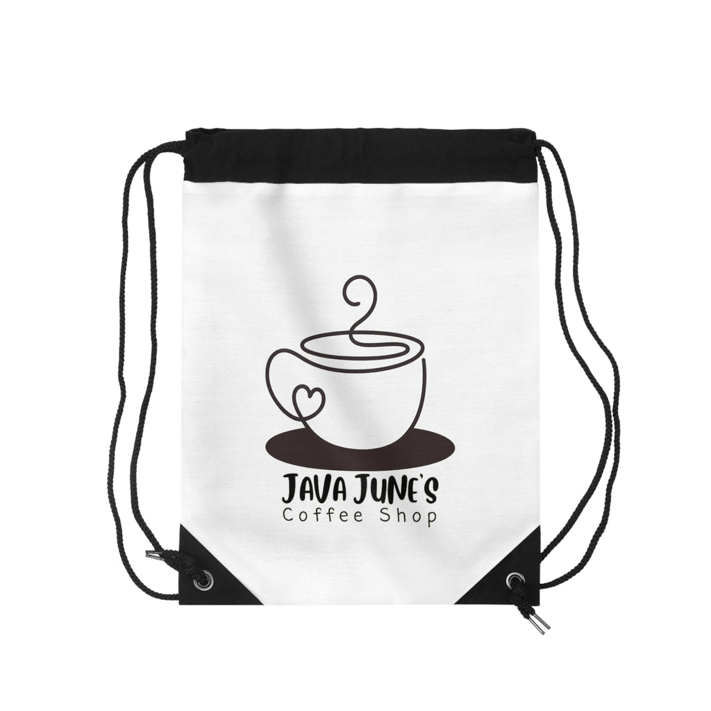 Drawstring Bag — Java June's Coffee Shop Logo Gym Sack
