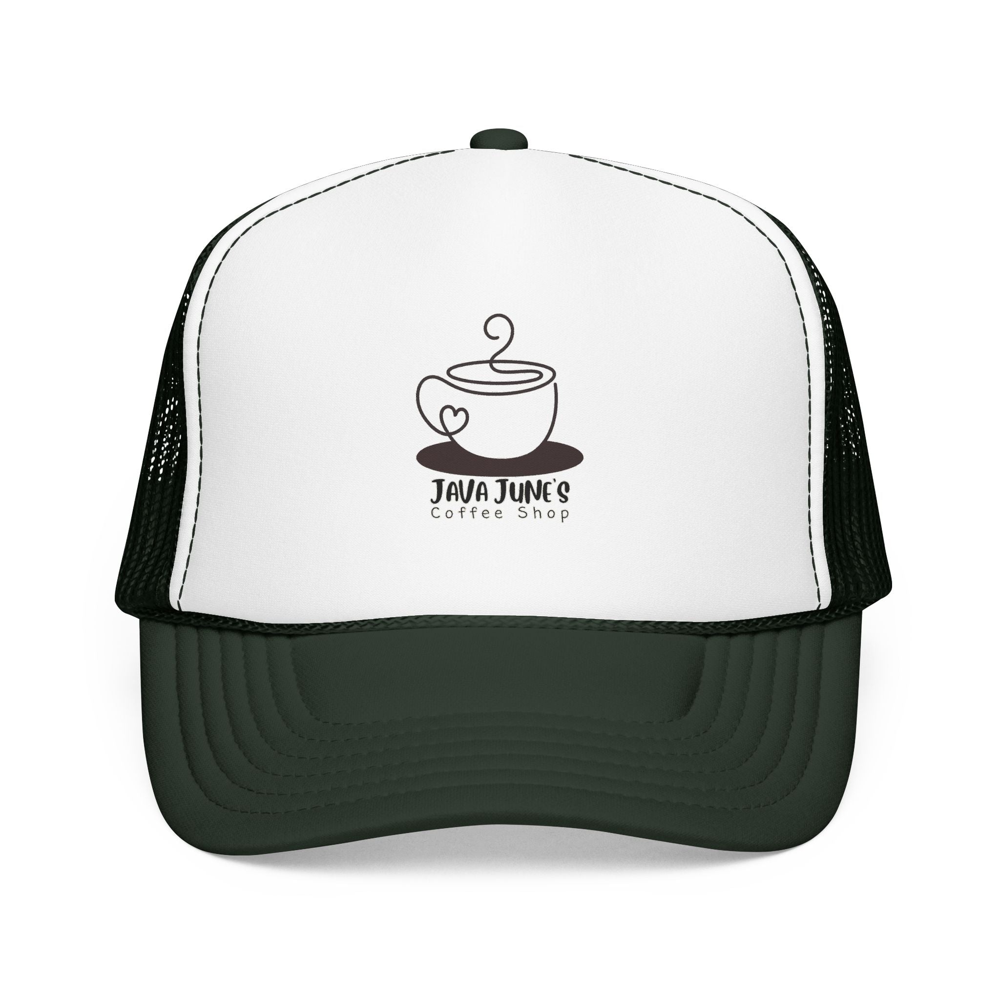 Coffee Shop Trucker Hat – Java June’s Logo Foam Cap