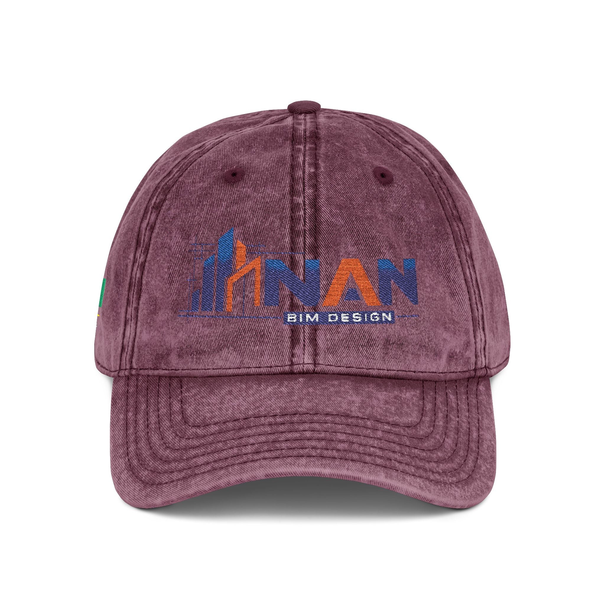 Vintage Embroidered Cap — Distressed NAN Logo Baseball Hat