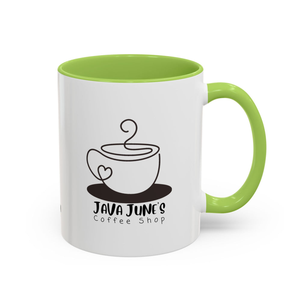 Java June’s Coffee Shop Accent Mug — 11/15oz Ceramic Coffee Cup