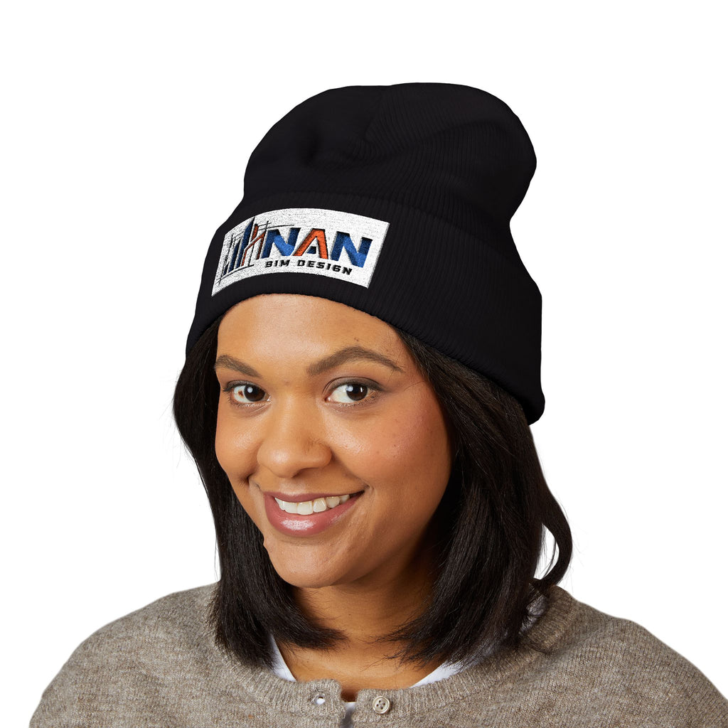 Embroidered "Nan" Classic Cuffed Beanie — Cozy Winter Hat for Grandmother Gifts