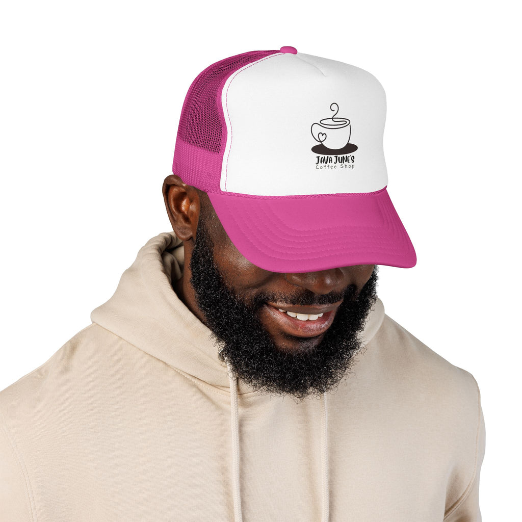 Coffee Shop Trucker Hat – Java June’s Logo Foam Cap