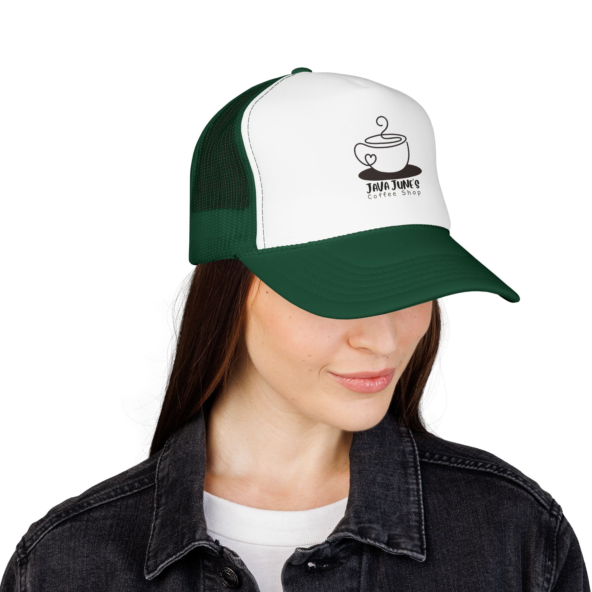 Coffee Shop Trucker Hat – Java June’s Logo Foam Cap