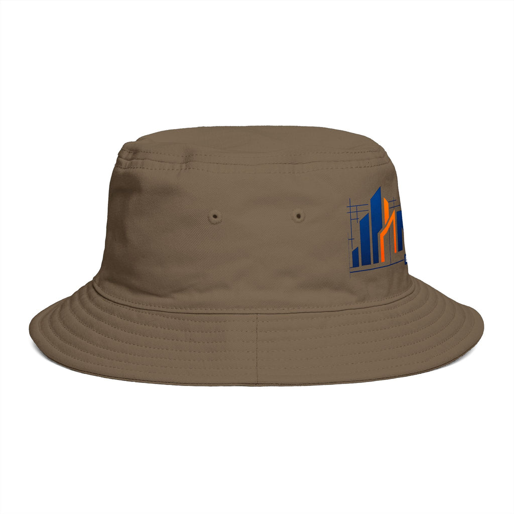 Bucket Hat — NAN BIM Design Logo Embroidered Brown Bucket Hat