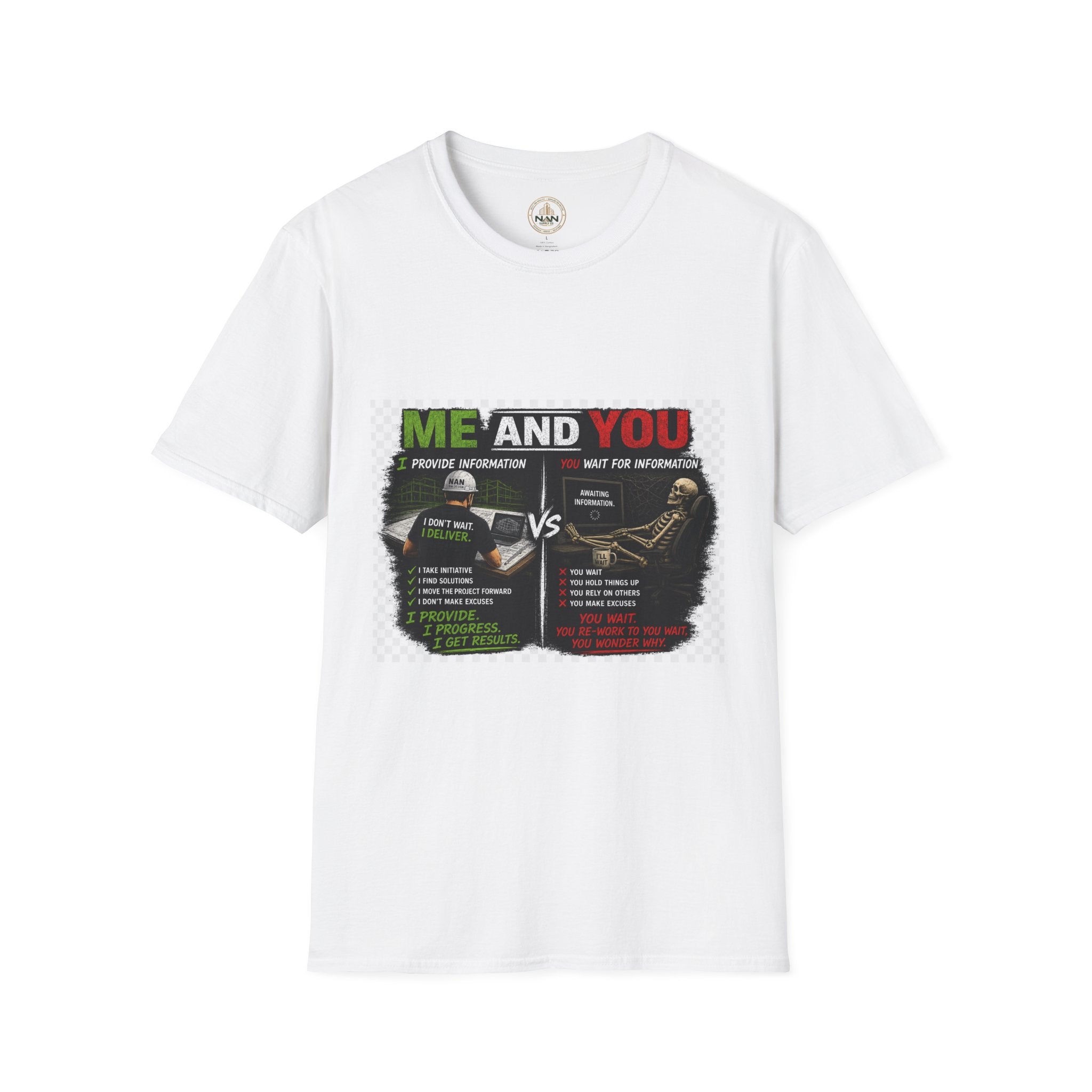 ME and YOU Contrast Graphic Tee — Funny Gamer vs Patient Design