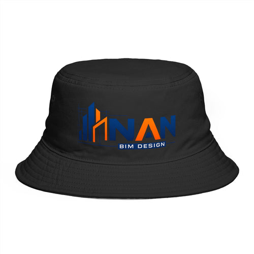 Bucket Hat — NAN BIM Design Logo Embroidered Brown Bucket Hat