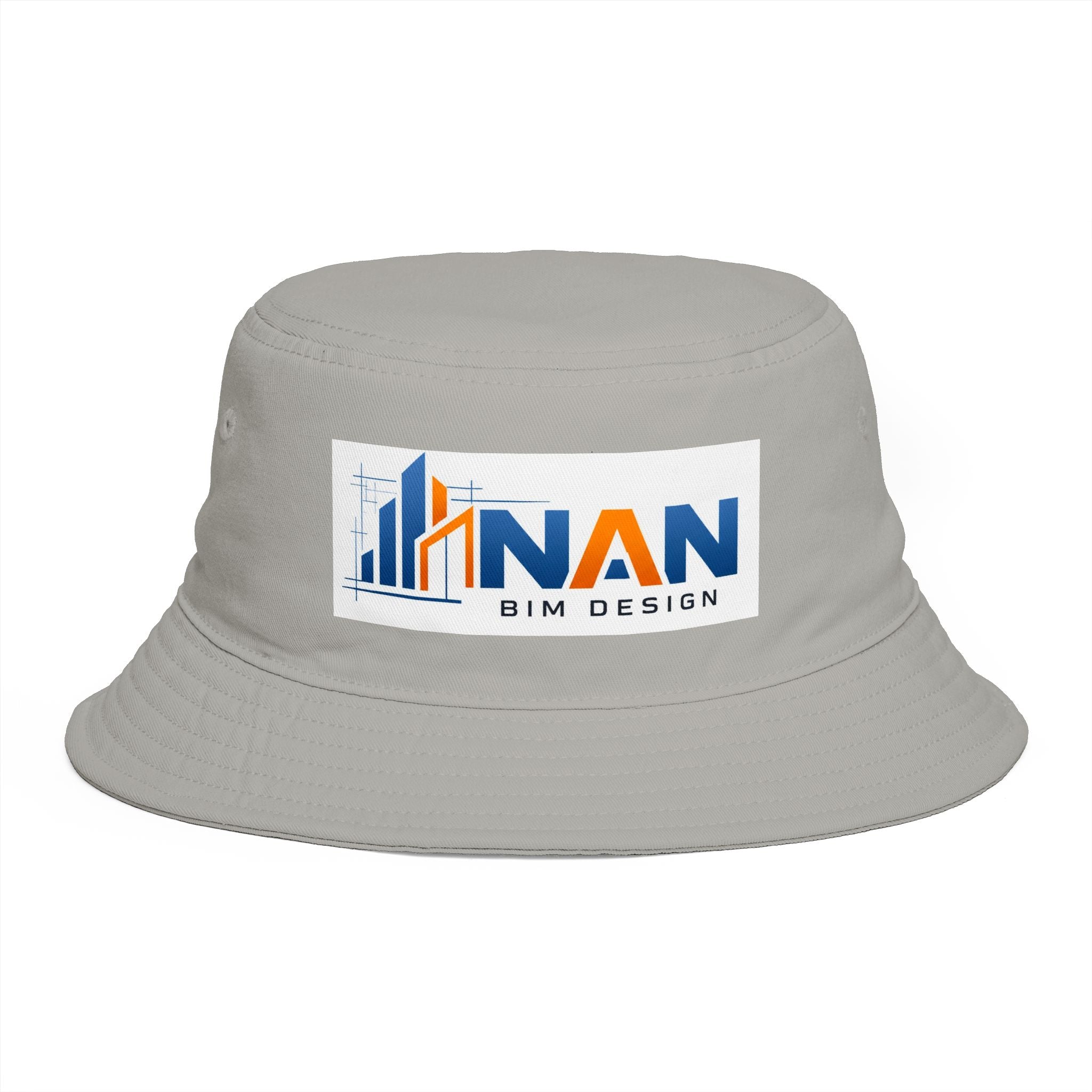 Bucket Hat — NAN BIM Design Logo Embroidered Brown Bucket Hat