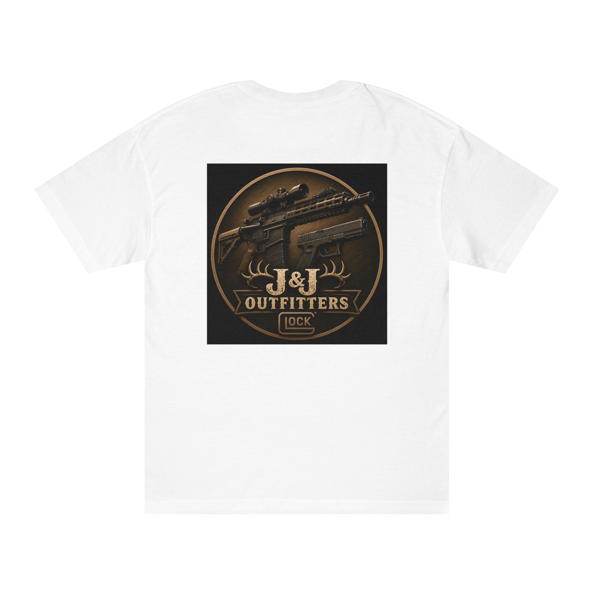 J&J Outfitters Rifle Logo Tee — Hunting Graphic T-Shirt