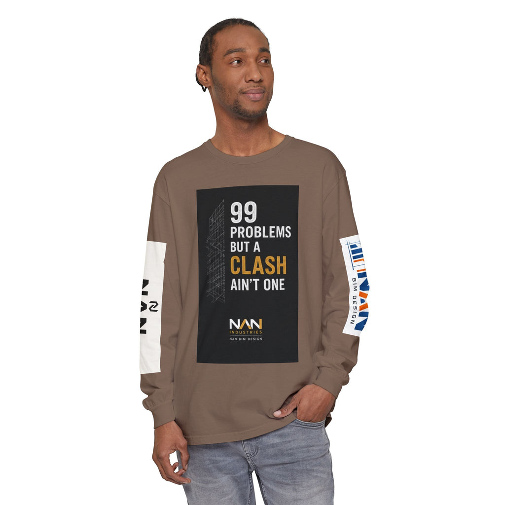 99 Problems But A Clash Ain’t One Long Sleeve Tee — NAN BIM Design Logo Shirt