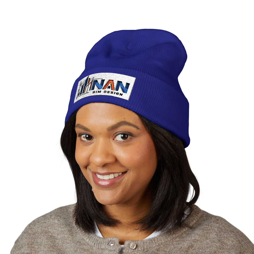 Embroidered "Nan" Classic Cuffed Beanie — Cozy Winter Hat for Grandmother Gifts