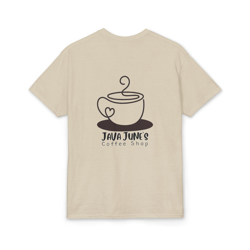 PREMIUM DRAFT Coffee Shop T-Shirt – "Java June's Coffee Shop" Logo Tee