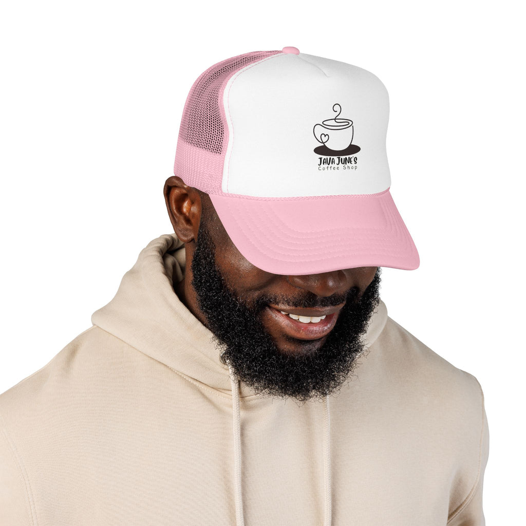 Coffee Shop Trucker Hat – Java June’s Logo Foam Cap