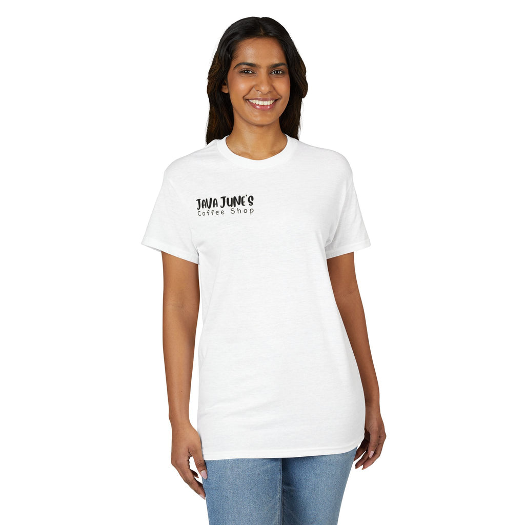 PREMIUM DRAFT Coffee Shop T-Shirt – "Java June's Coffee Shop" Logo Tee