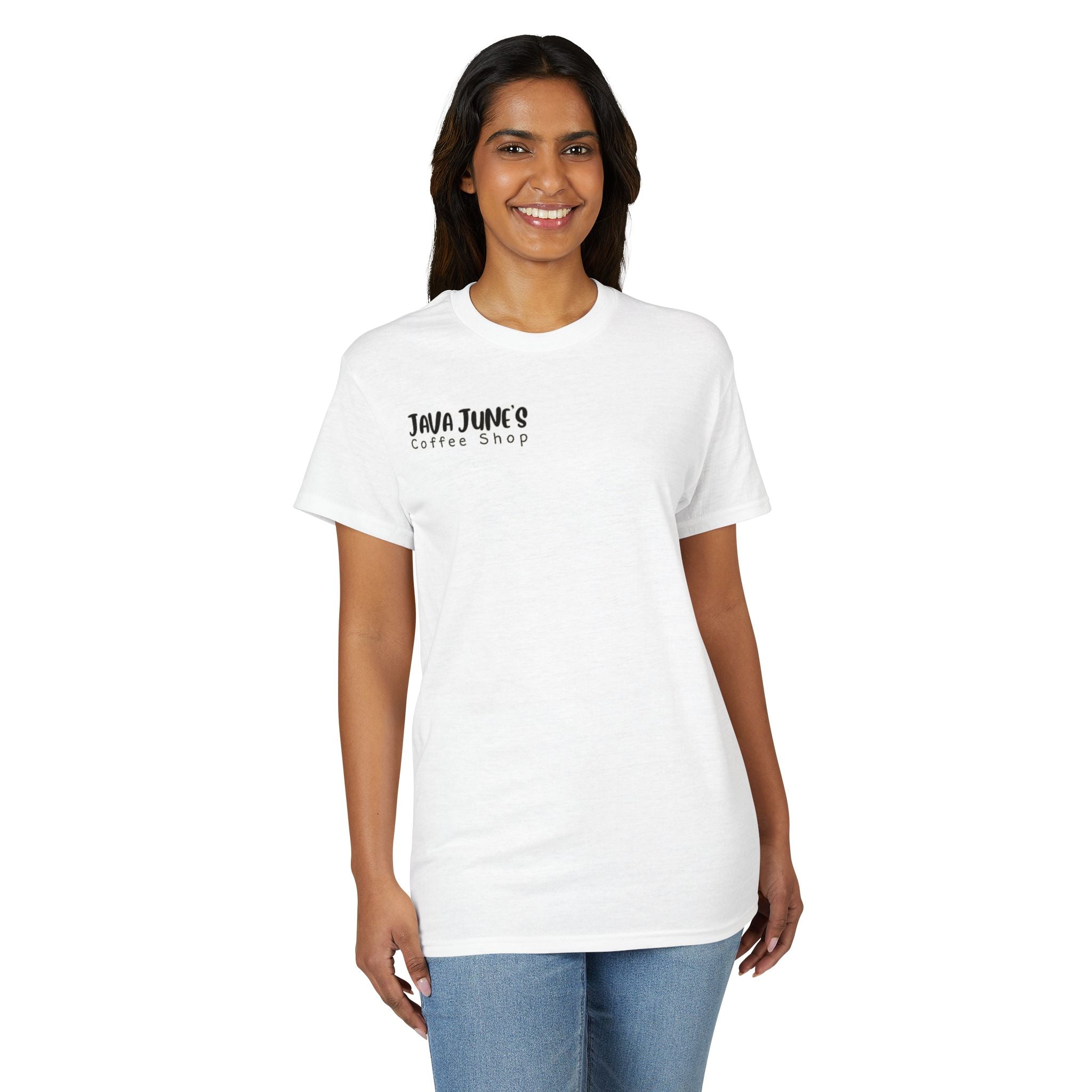 PREMIUM DRAFT Coffee Shop T-Shirt – "Java June's Coffee Shop" Logo Tee