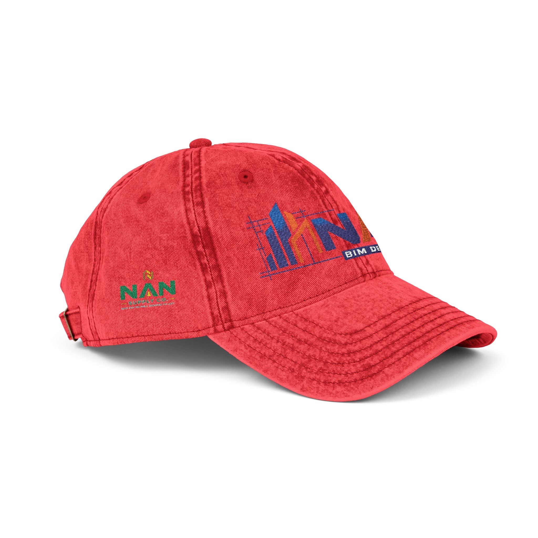 Vintage Embroidered Cap — Distressed NAN Logo Baseball Hat