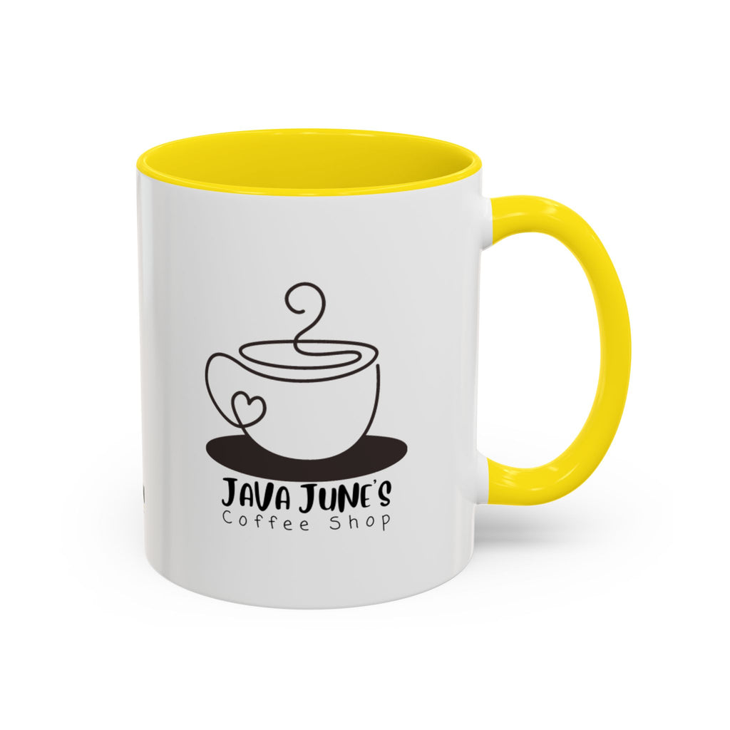 Java June’s Coffee Shop Accent Mug — 11/15oz Ceramic Coffee Cup