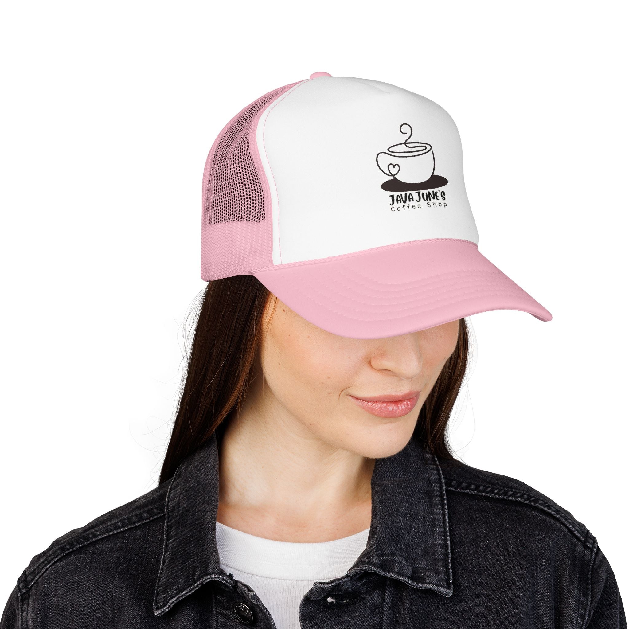 Coffee Shop Trucker Hat – Java June’s Logo Foam Cap