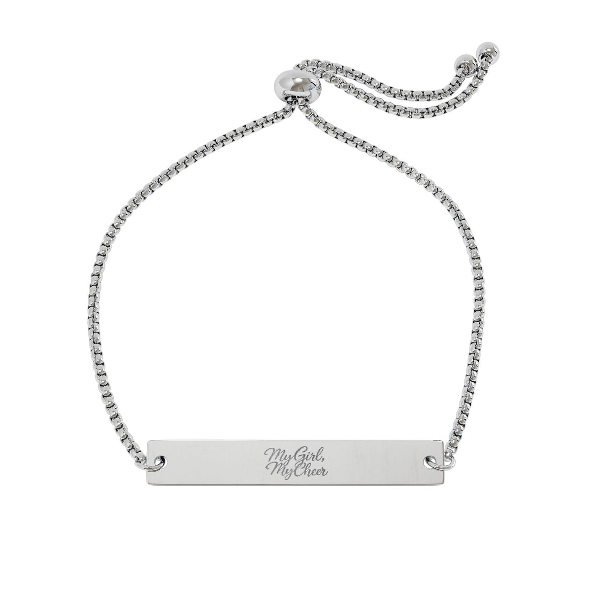 Engravable Adjustable Bar Bracelet – Personalized Name or Message