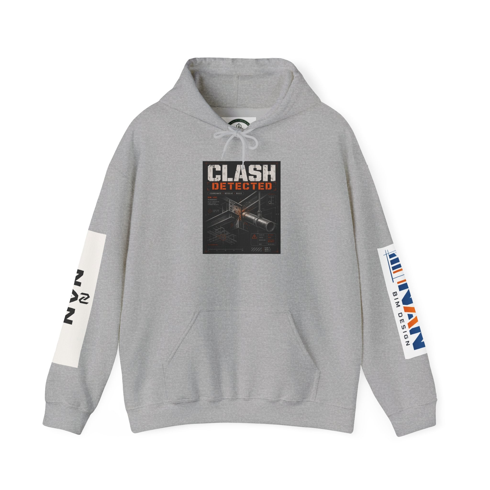 Clash Detected Graphic Hoodie — NAN Logo Streetwear