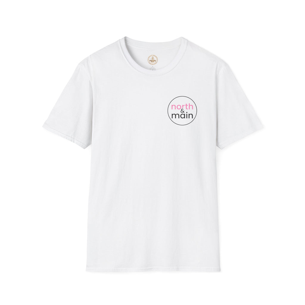 North & Main Logo T-Shirt — Minimal Chest Print Casual Tee