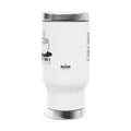 Coffee Shop Travel Mug — "Java June's Coffee Shop" 14oz Stainless Steel Travel Mug with Handle