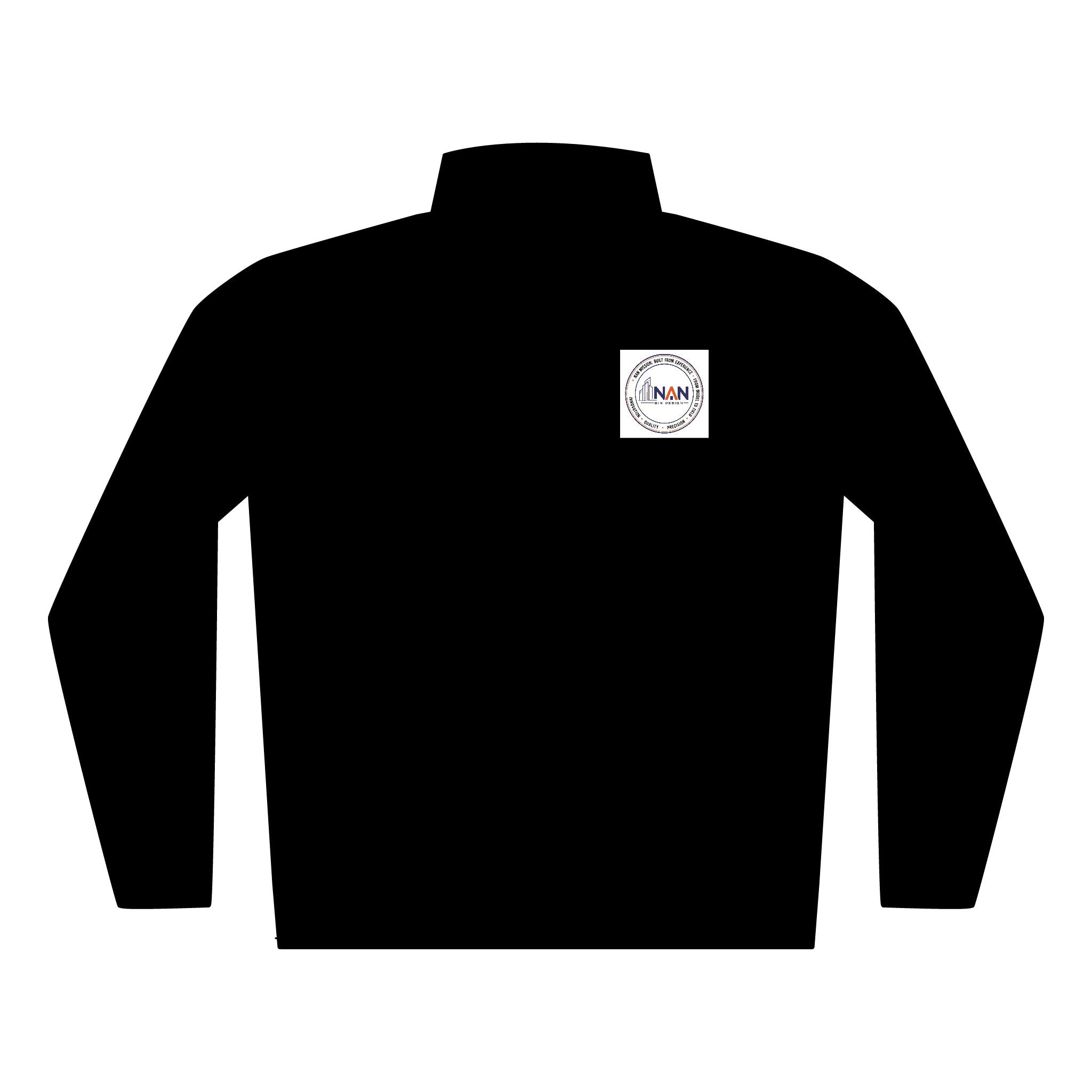 Men's Quilted Full-Zip Jacket —NAN  Embroidered Chest Patch, Casual Outdoor Layer