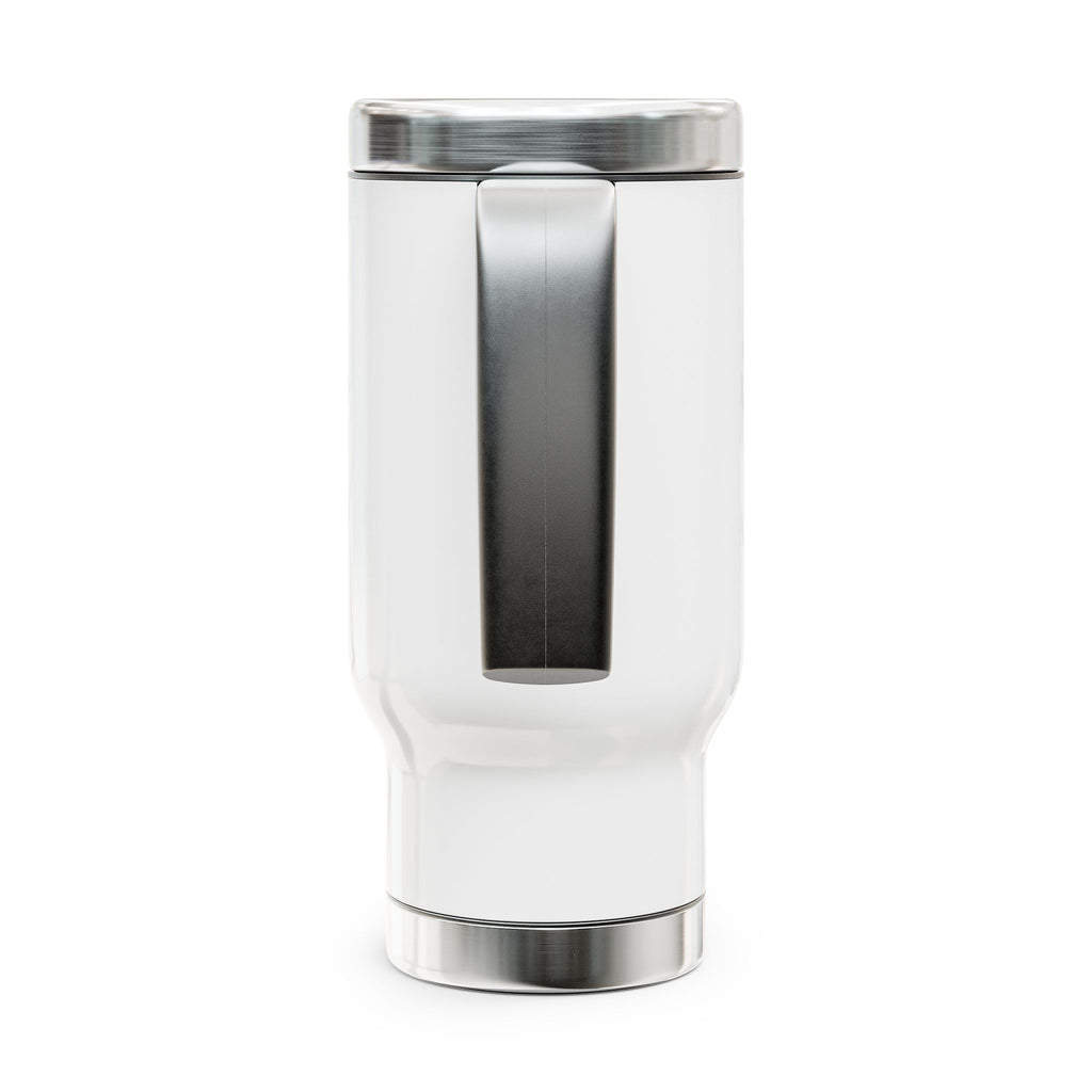Coffee Shop Travel Mug — "Java June's Coffee Shop" 14oz Stainless Steel Travel Mug with Handle