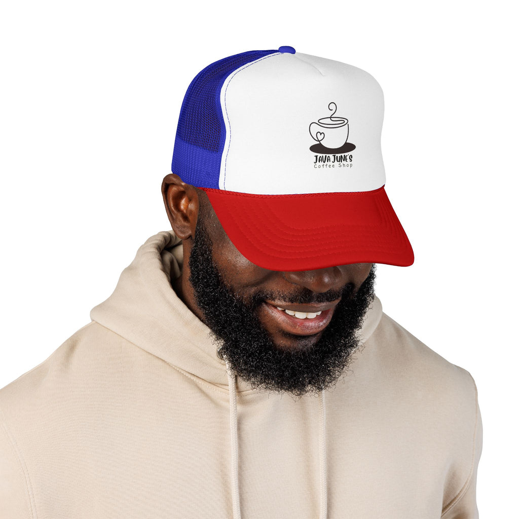 Coffee Shop Trucker Hat – Java June’s Logo Foam Cap