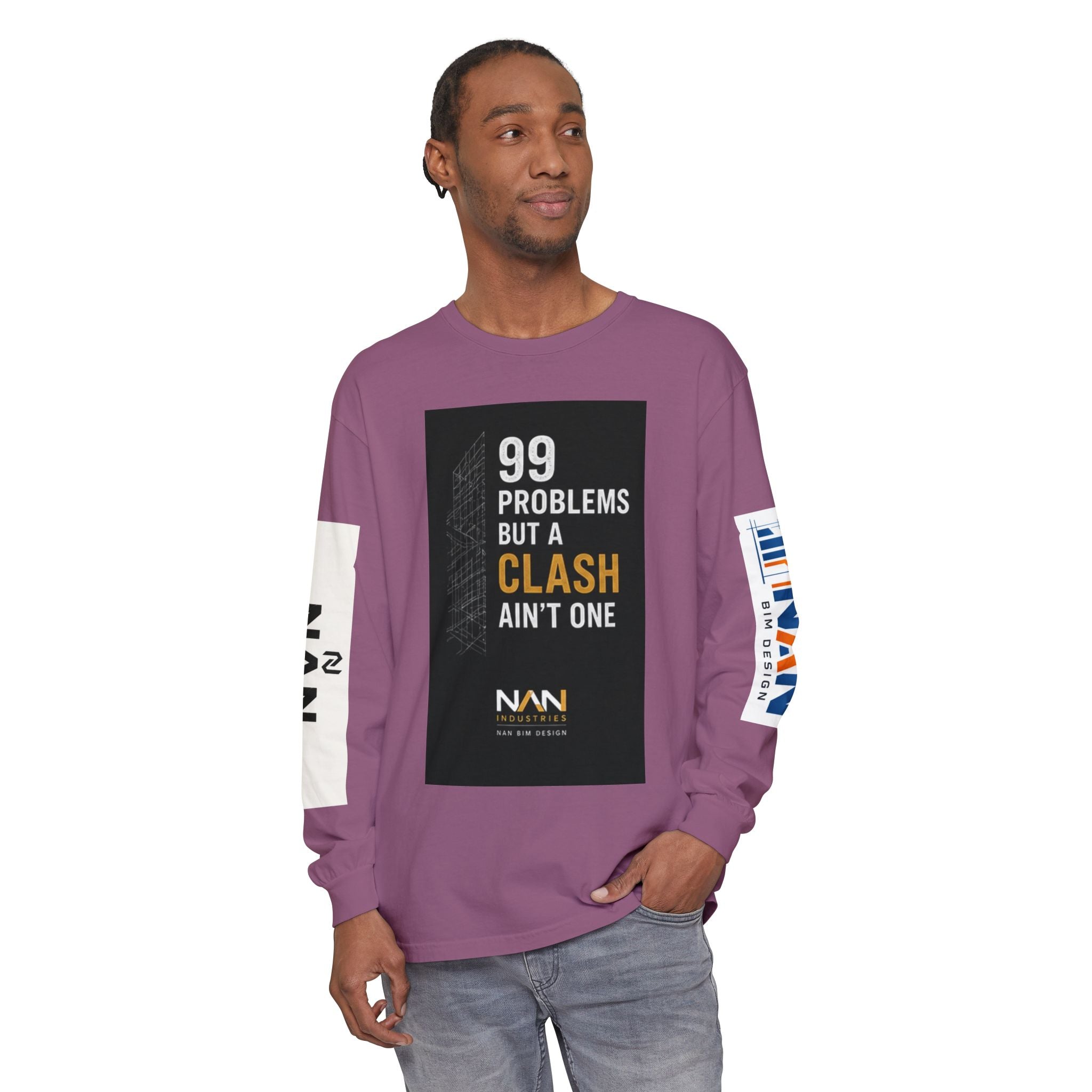 99 Problems But A Clash Ain’t One Long Sleeve Tee — NAN BIM Design Logo Shirt