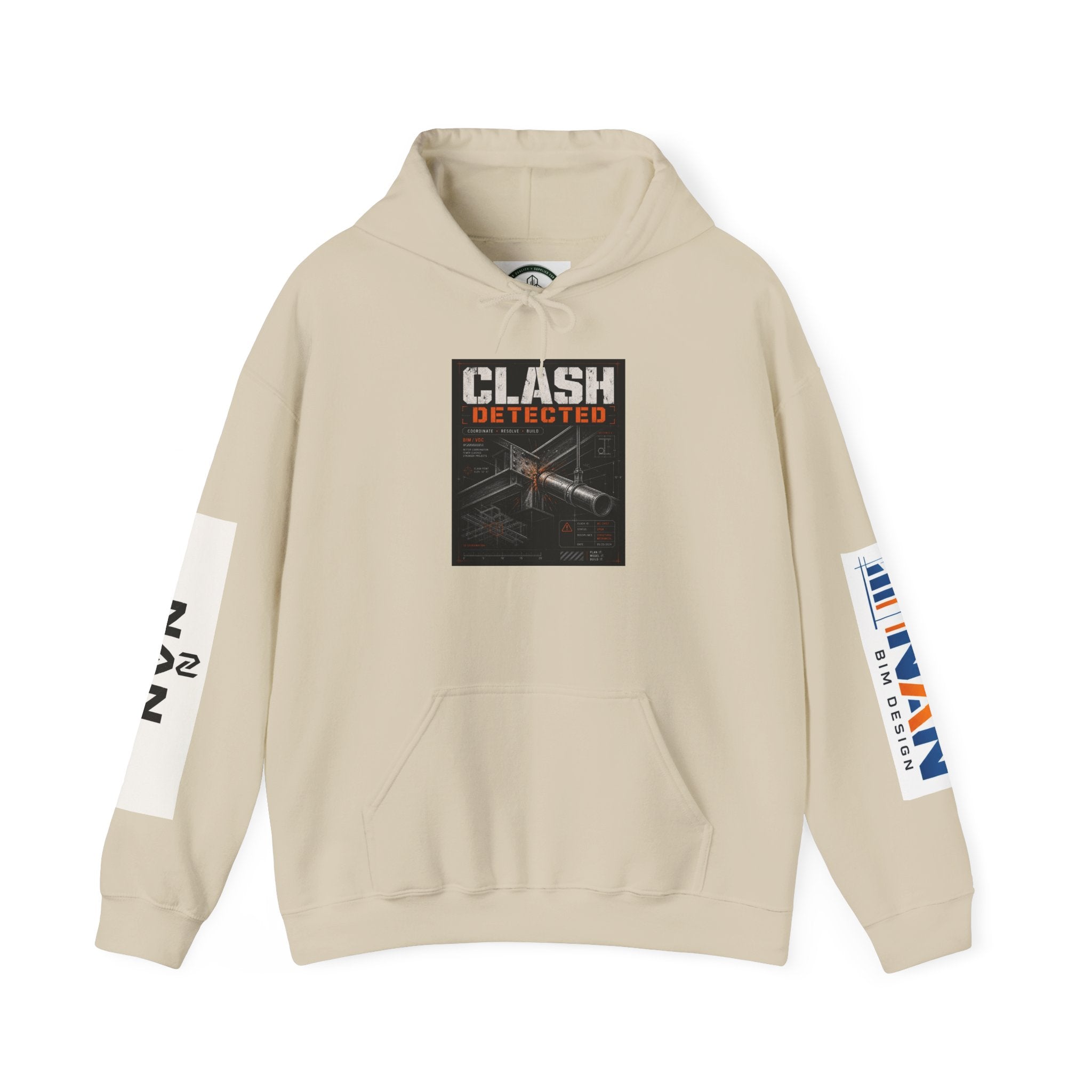 Clash Detected Graphic Hoodie — NAN Logo Streetwear