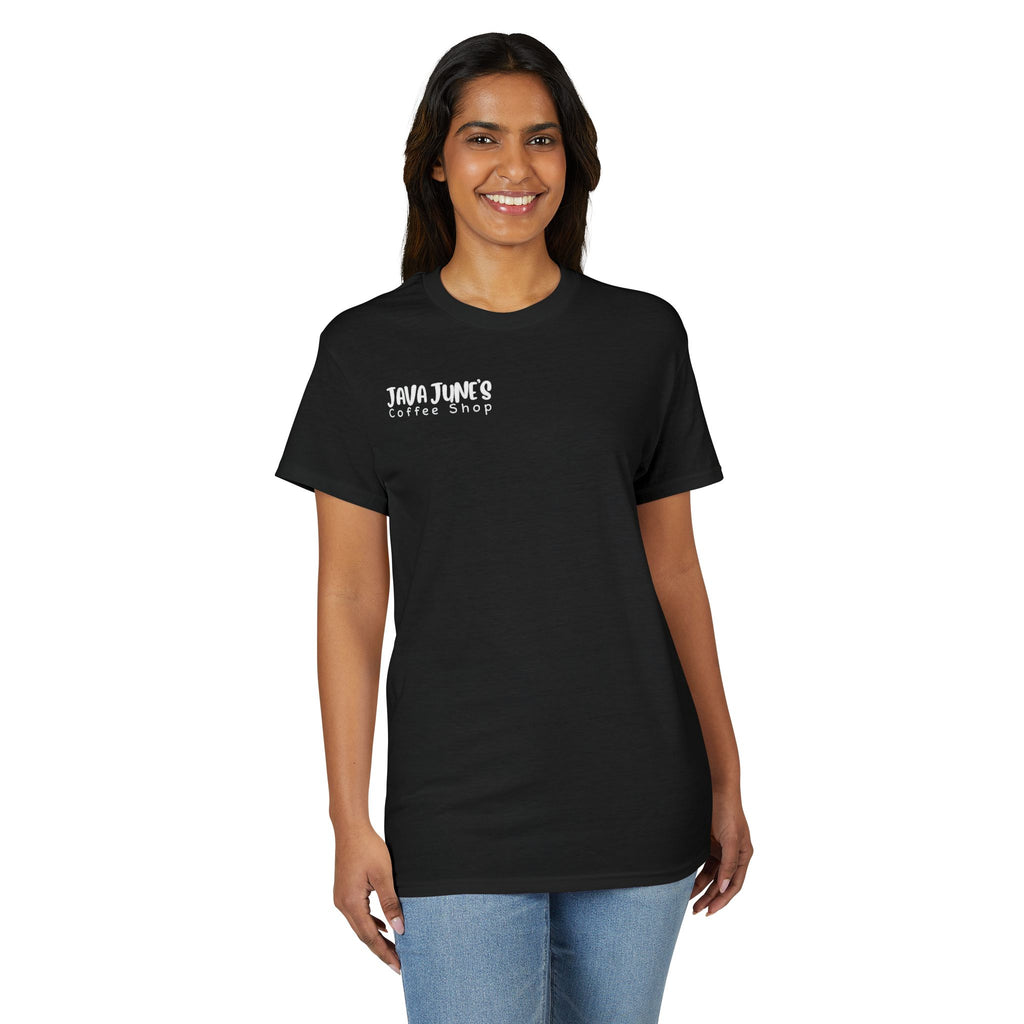 PREMIUM DRAFT Coffee Shop T-Shirt – "Java June's Coffee Shop" Logo Tee