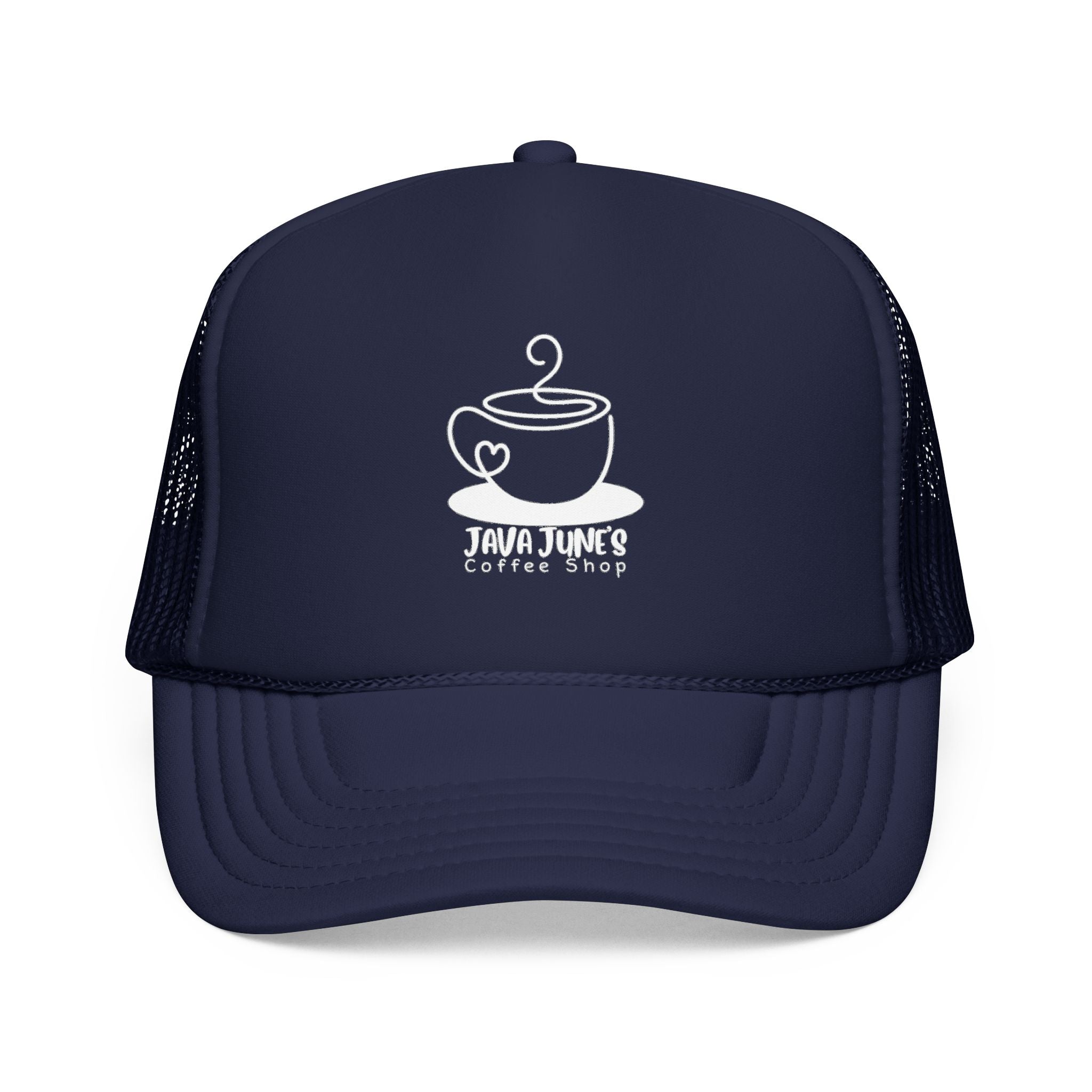 Coffee Shop Trucker Hat – Java June’s Logo Foam Cap