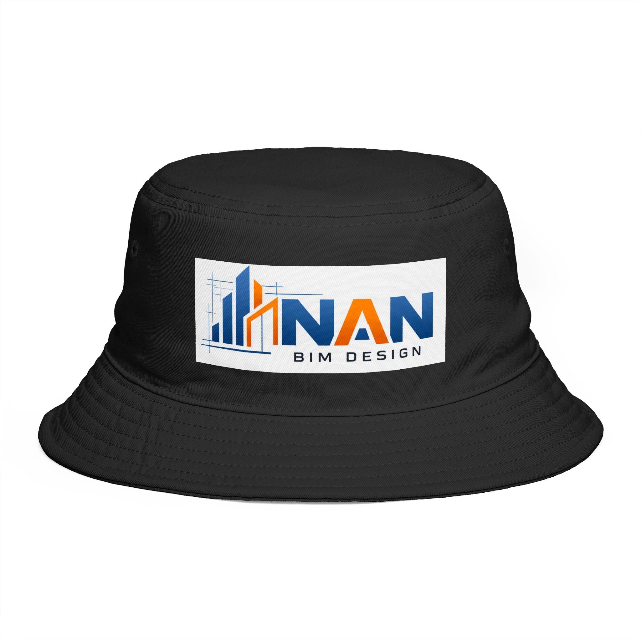 Bucket Hat — NAN BIM Design Logo Embroidered Brown Bucket Hat