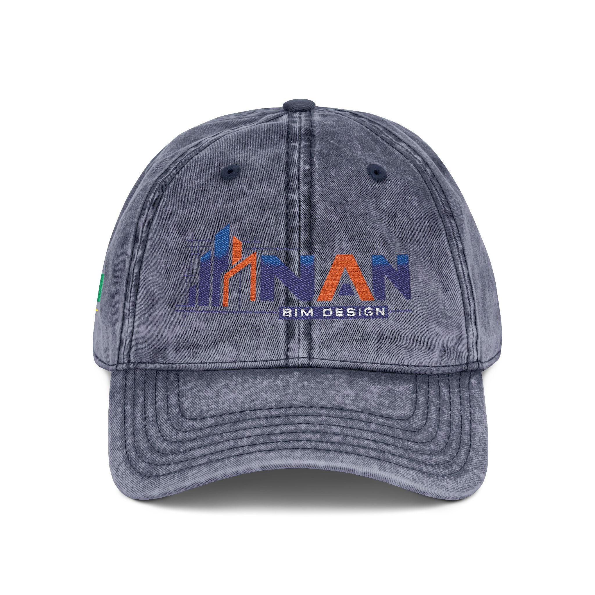 Vintage Embroidered Cap — Distressed NAN Logo Baseball Hat