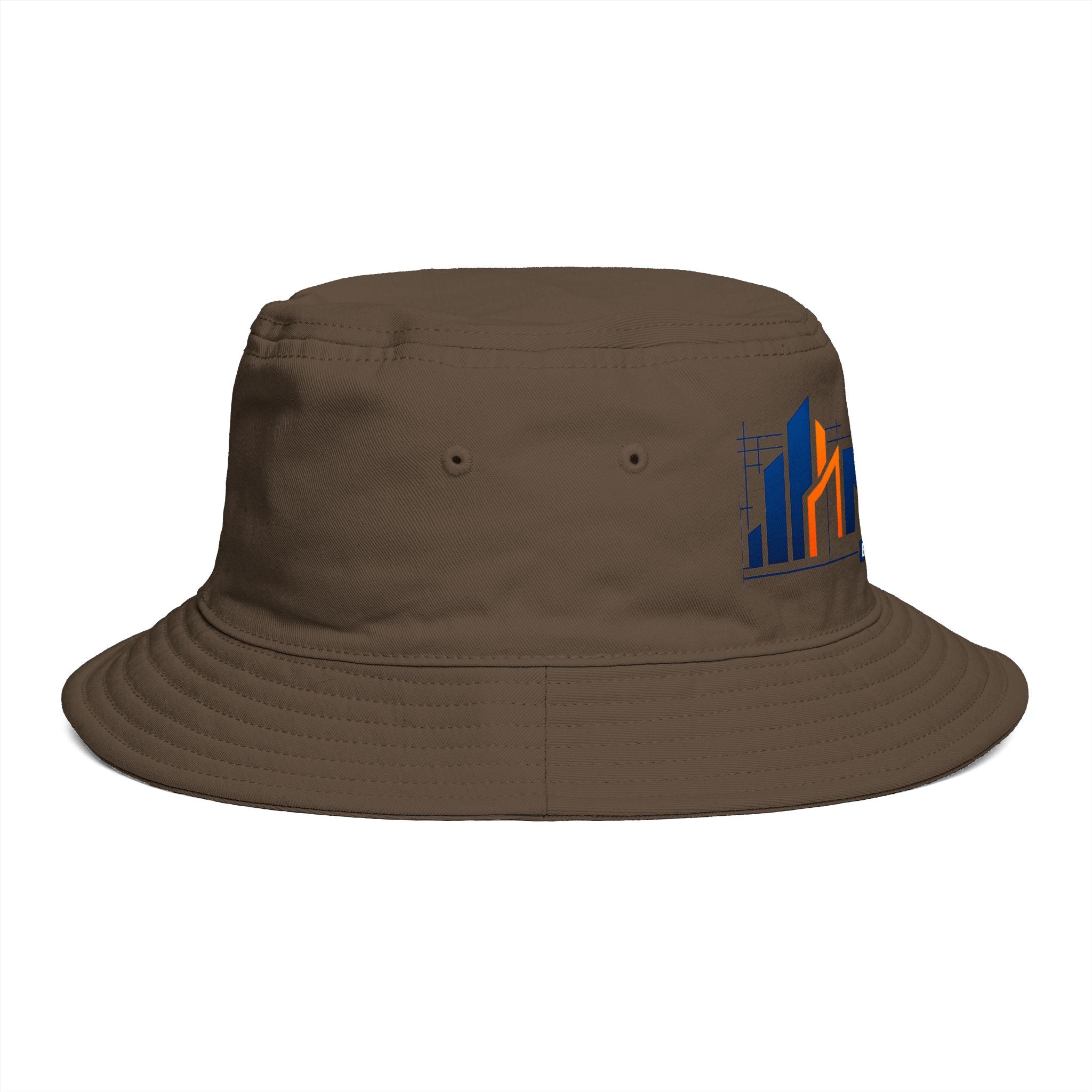 Bucket Hat — NAN BIM Design Logo Embroidered Brown Bucket Hat