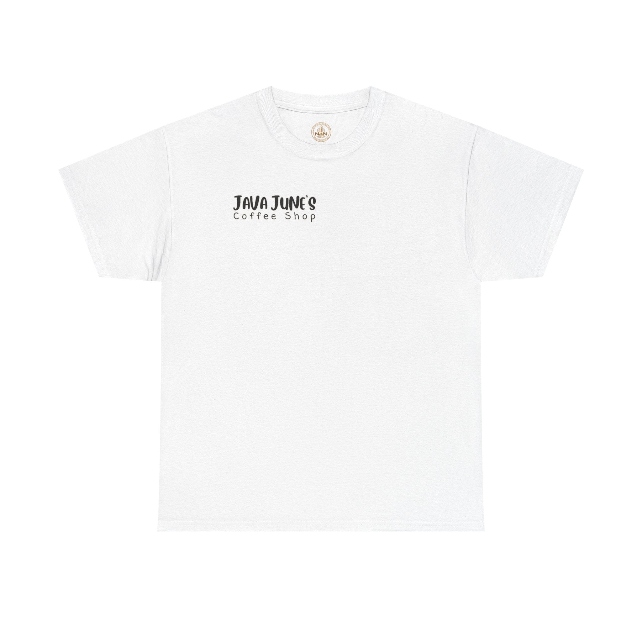 BASIC DRAFT Java June’s Coffee Shop Tee — Cute Coffee Cup Logo T-Shirt