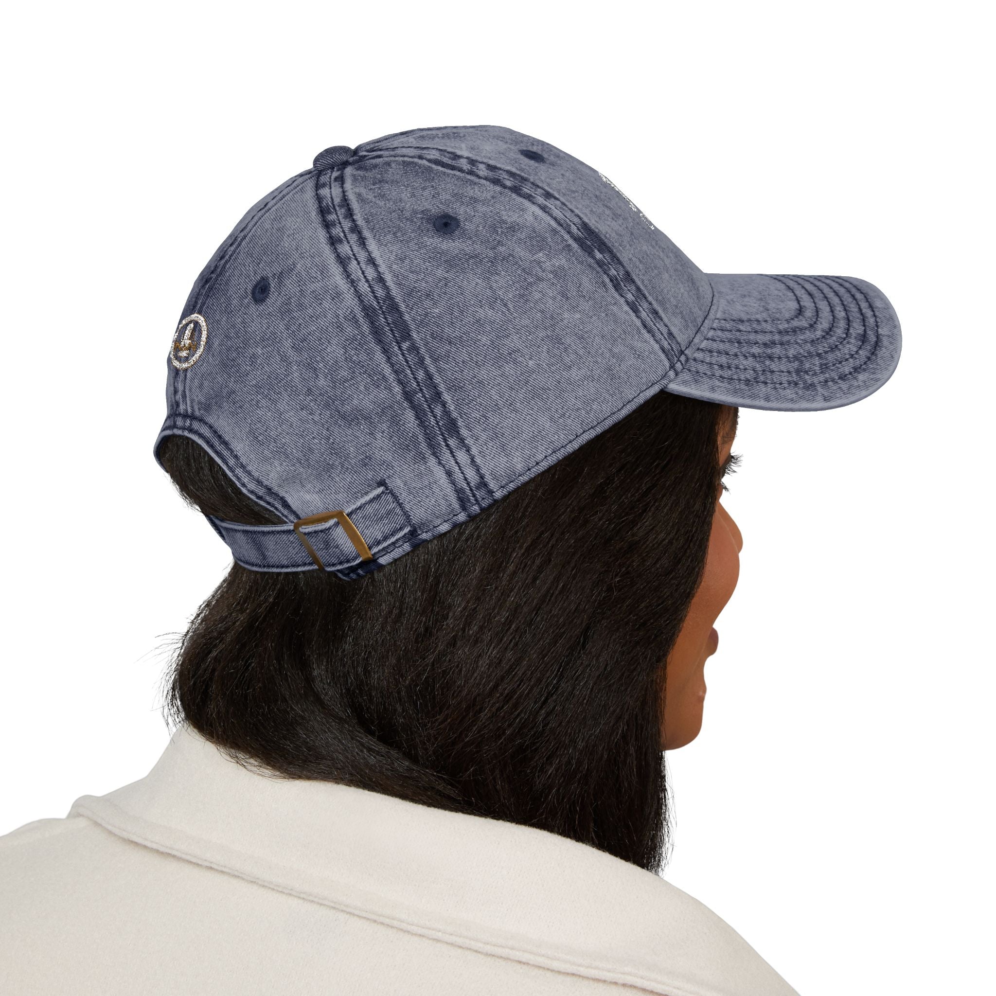 DRAFT Vintage Embroidered Baseball Cap — "Java Juno Coffeehouse" Washed Cotton