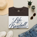 Baseball T-Shirt — “Life Is a Baseball” Inspirational Soft Tee (Don’t Strike Out)