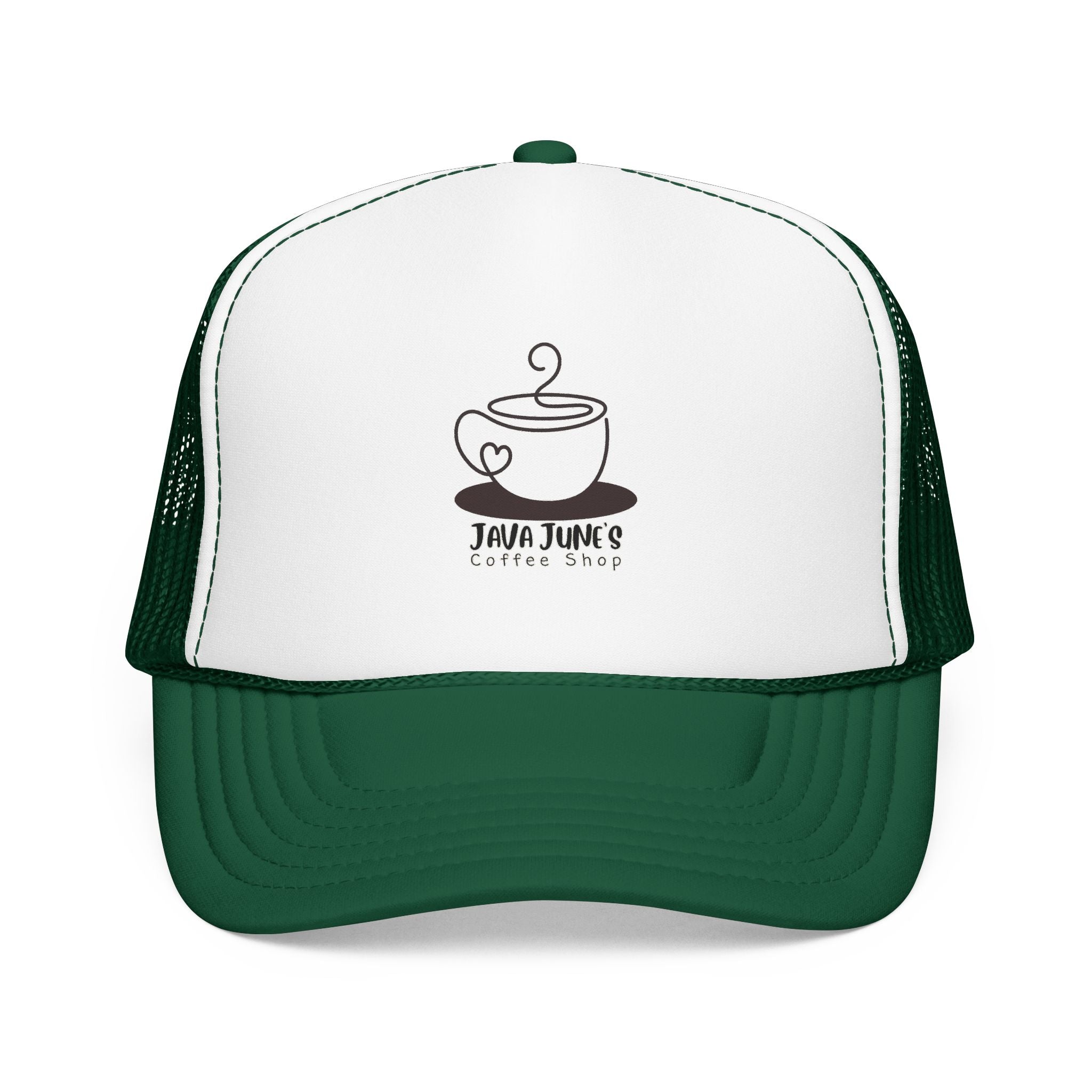 Coffee Shop Trucker Hat – Java June’s Logo Foam Cap