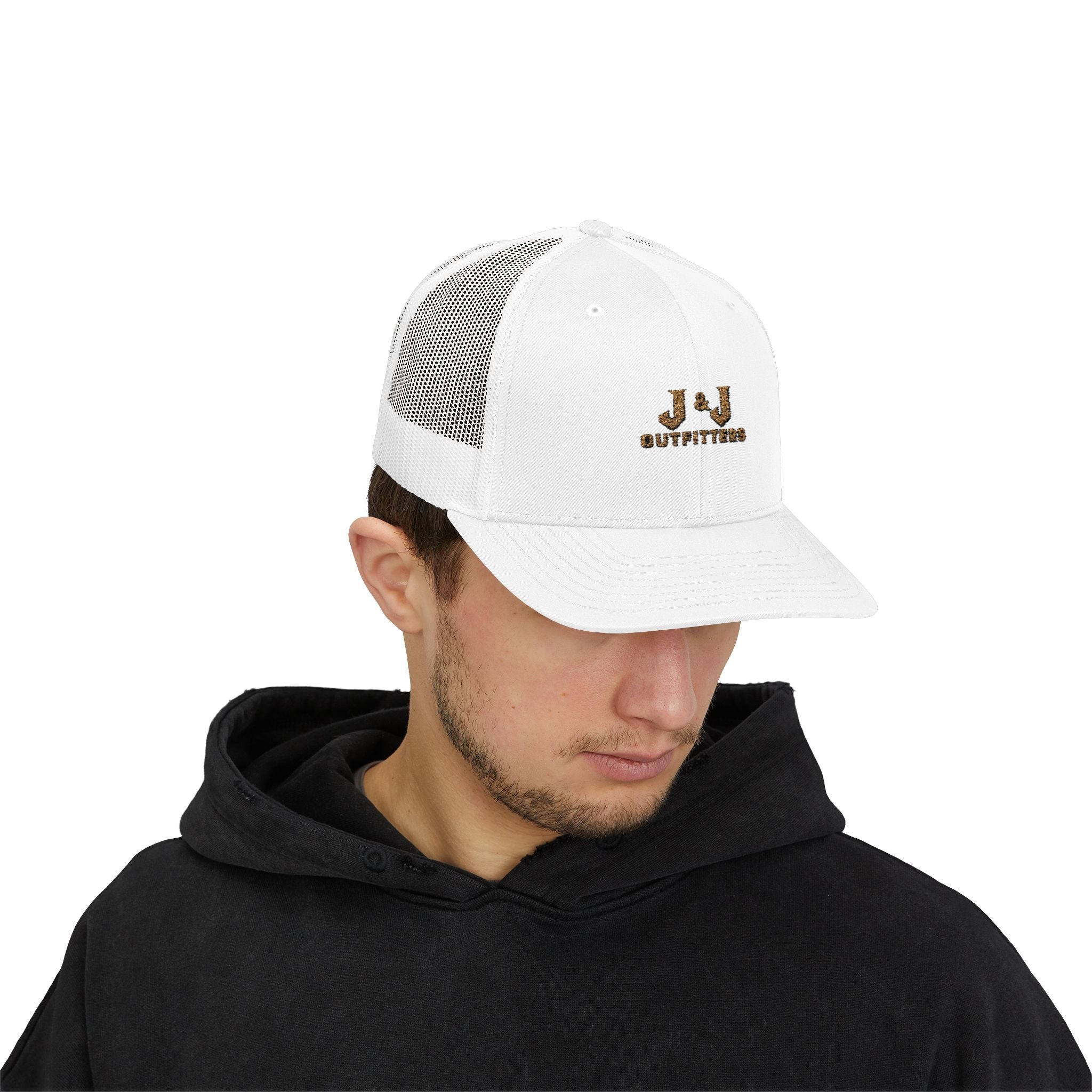 Trucker Cap - 'J & J Outfitters' Leopard Logo Snapback