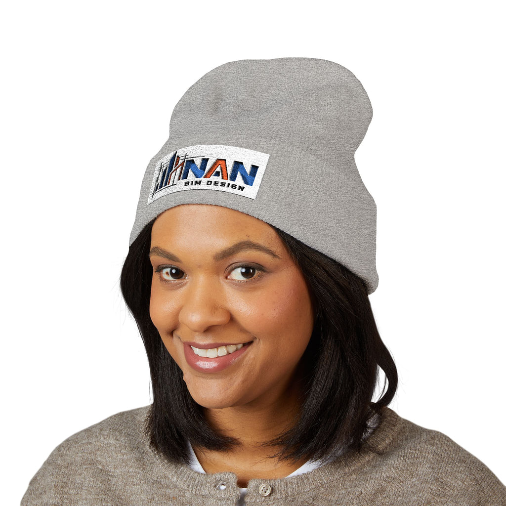 Embroidered "Nan" Classic Cuffed Beanie — Cozy Winter Hat for Grandmother Gifts