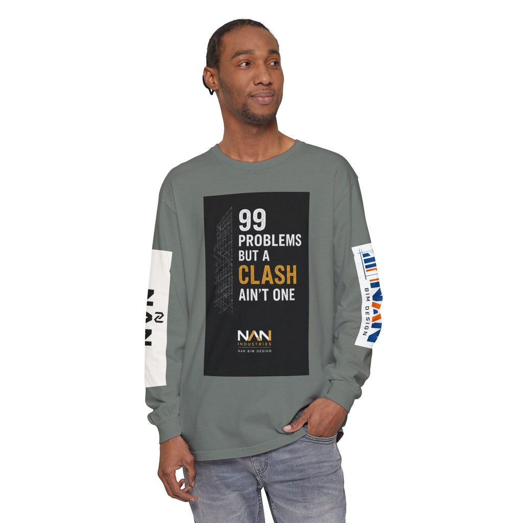 99 Problems But A Clash Ain’t One Long Sleeve Tee — NAN BIM Design Logo Shirt