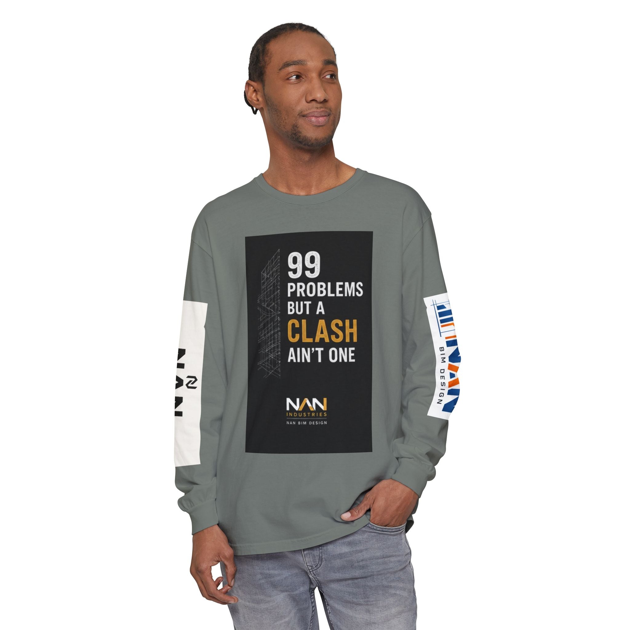 99 Problems But A Clash Ain’t One Long Sleeve Tee — NAN BIM Design Logo Shirt